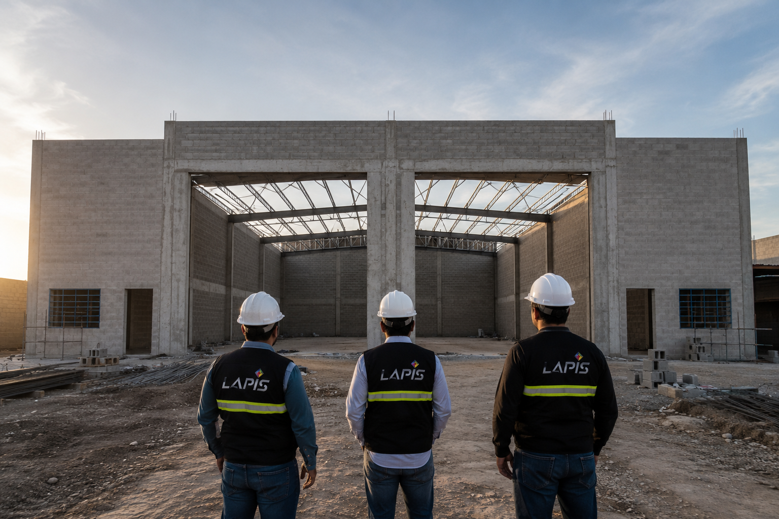 LAPIS team on construction site